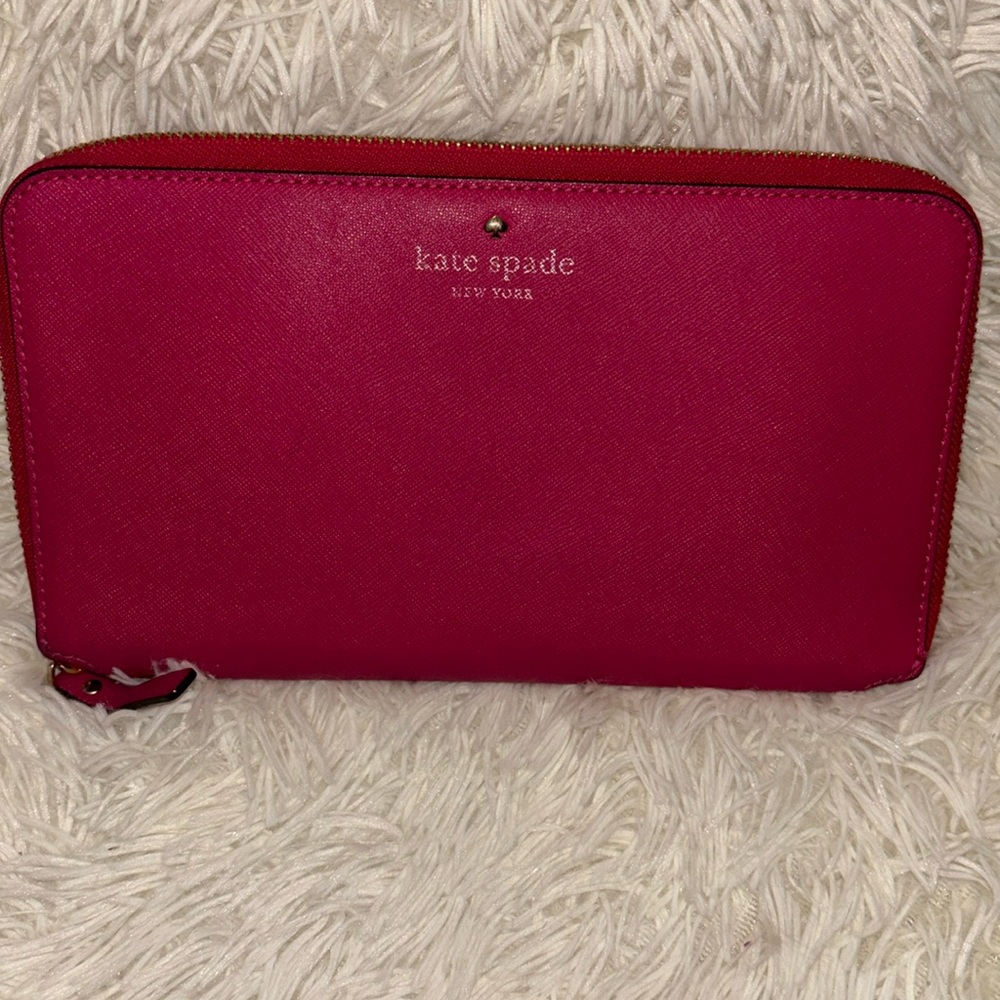 ♠️ Kate Spade ♠️ hot pink passport wallet